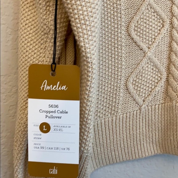 Cabi 5636 cropped cable pullover - Picture 5 of 10